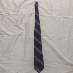 Geoffrey Beene Purple/Black/Pink Striped Tie